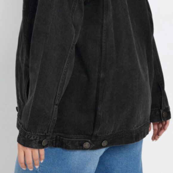 Yours | Plus Size -  Black Oversized Denim Jacket - NWT - Picture 16 of 16